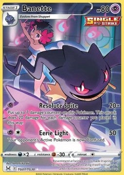 Banette - Lost Origin (Holo Rare) [LOR-TG07]